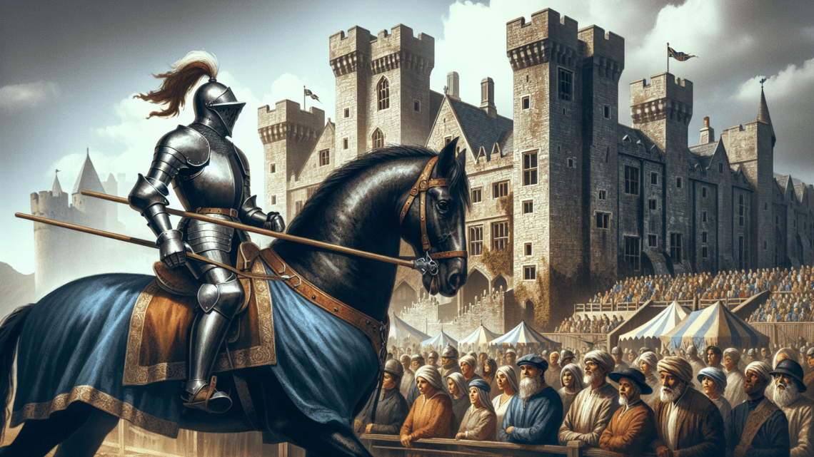 Teilnahme an einem Ritterturnier auf einer mittelalterlichen Burg