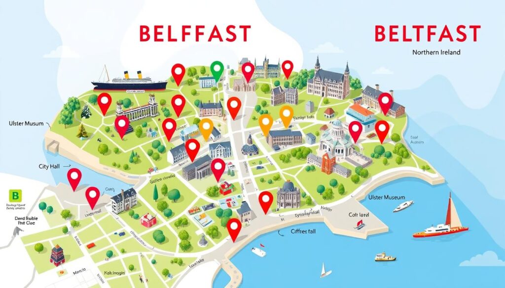 Belfast Sehenswürdigkeiten Karte