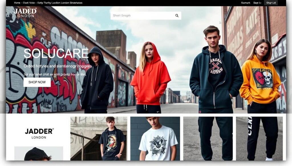 Jaded London Online-Shop Startseite