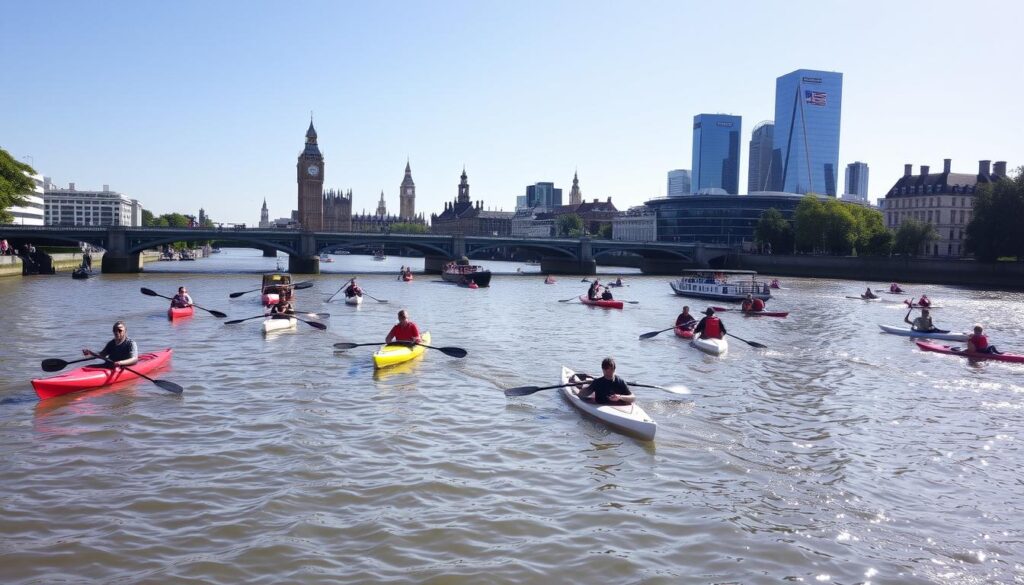 Wassersport auf der Themse