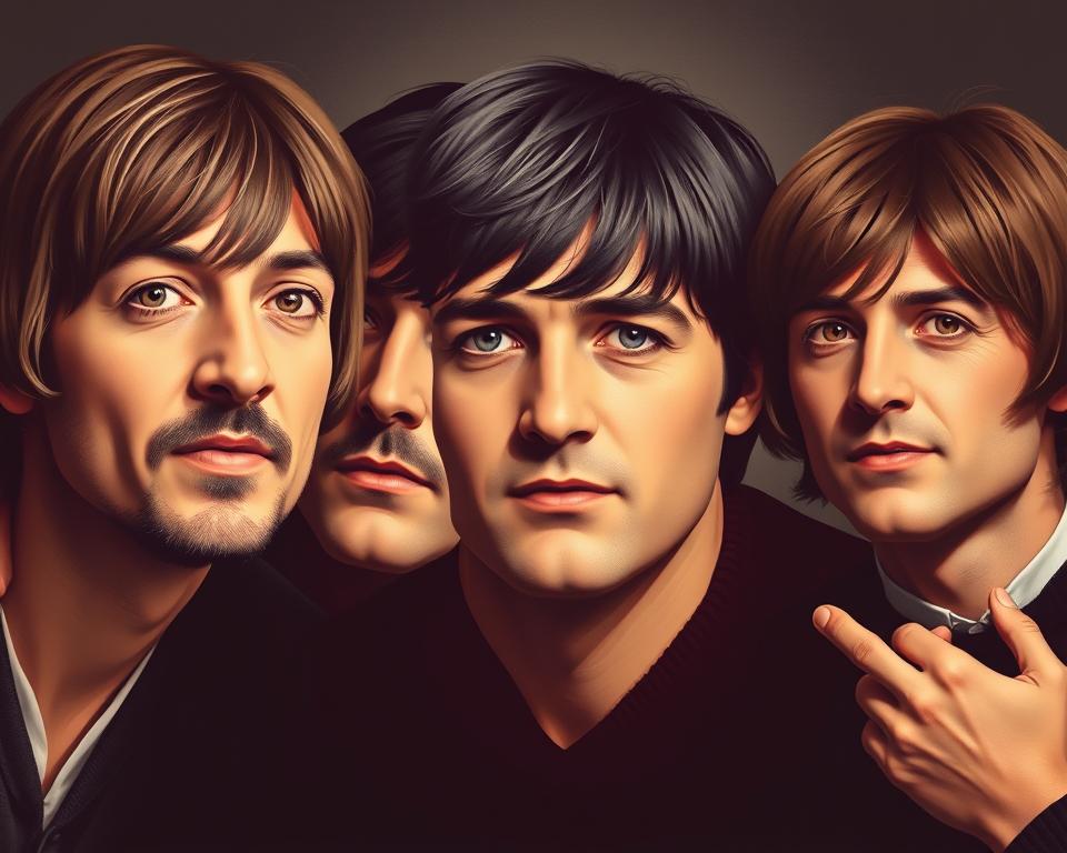 Beatles Bandmitglieder Porträt Beatles Bandmitglieder Porträt