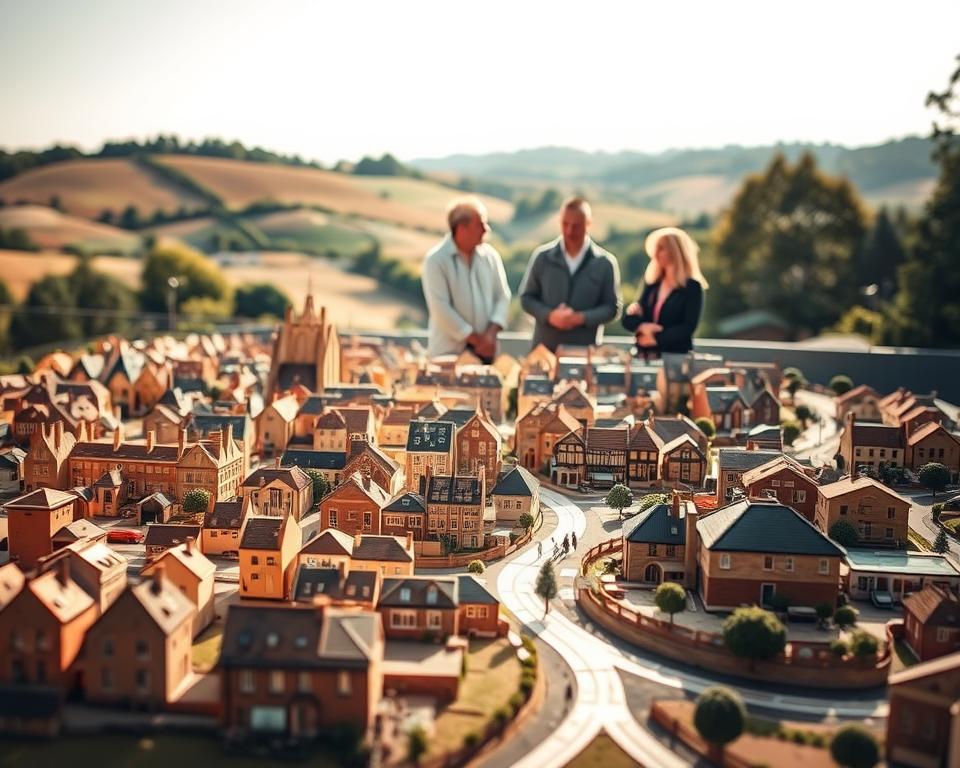 Letchworth Garden City globales Stadtplanungsmodell