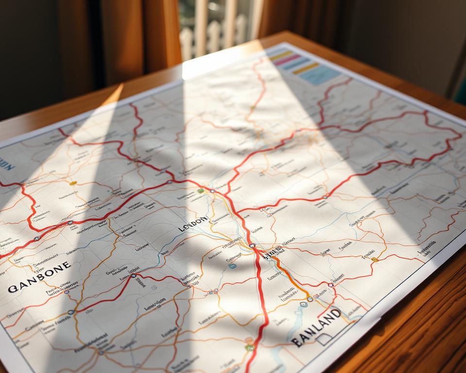 Routen nach London Routenplan