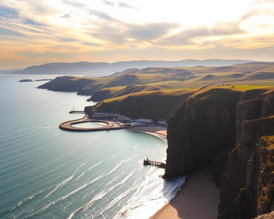 Wales Küstenstädte Strände
