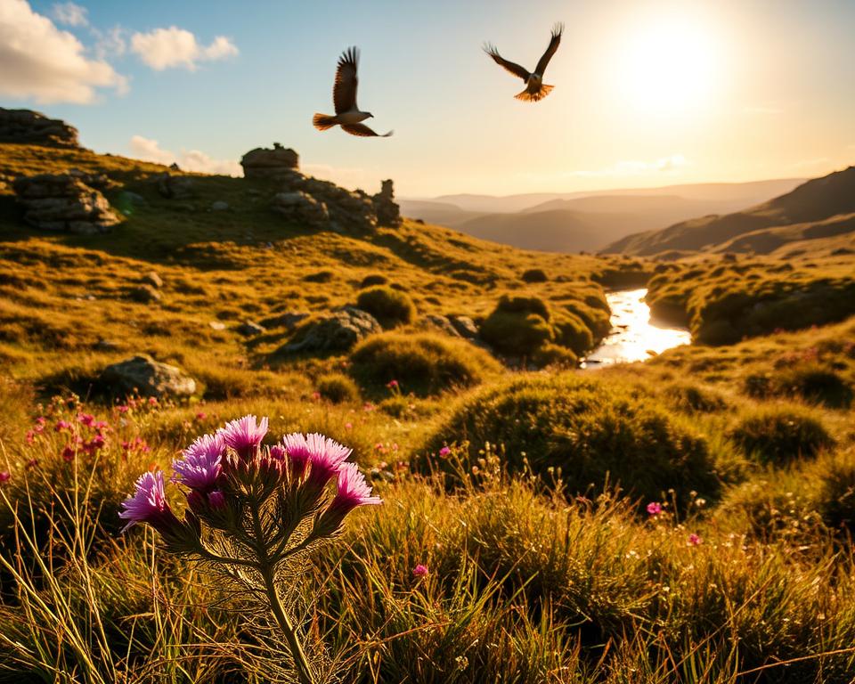 Dartmoor Biodiversität Pflanzen und Tiere