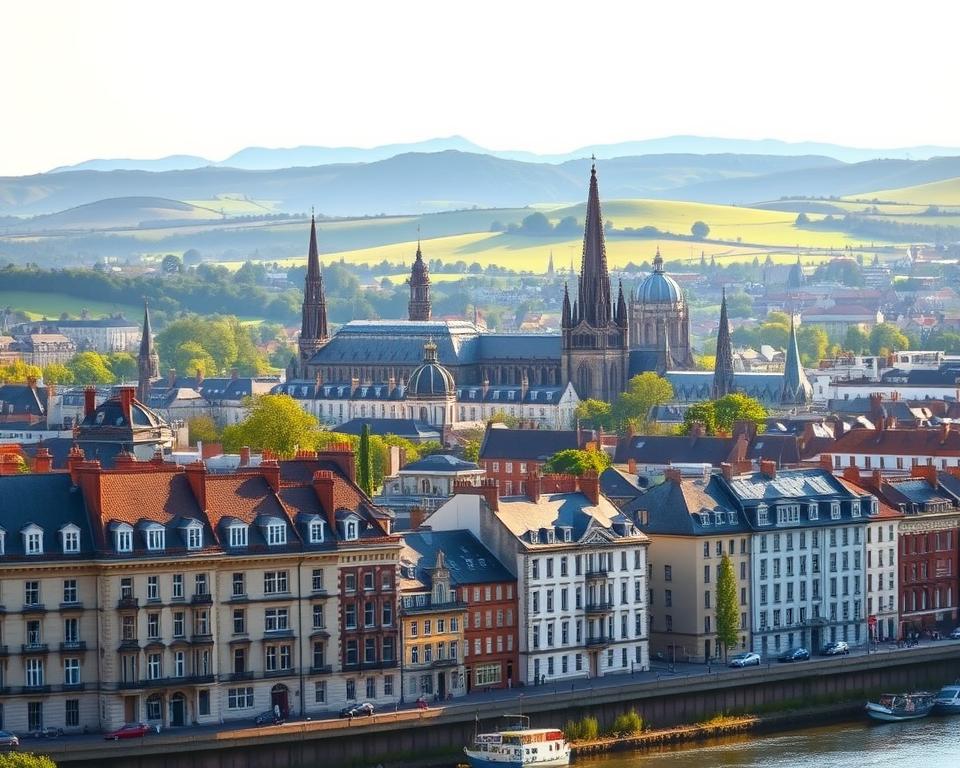 Dublin Stadtansicht mit historischen Gebäuden