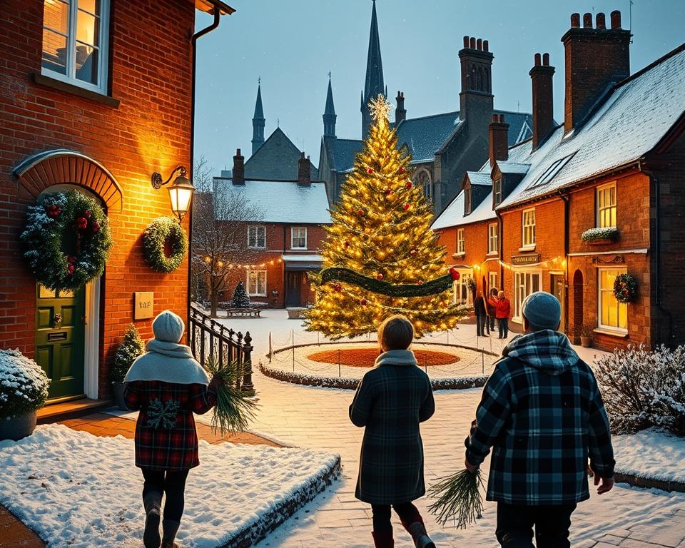 Englische Weihnachtsdekoration