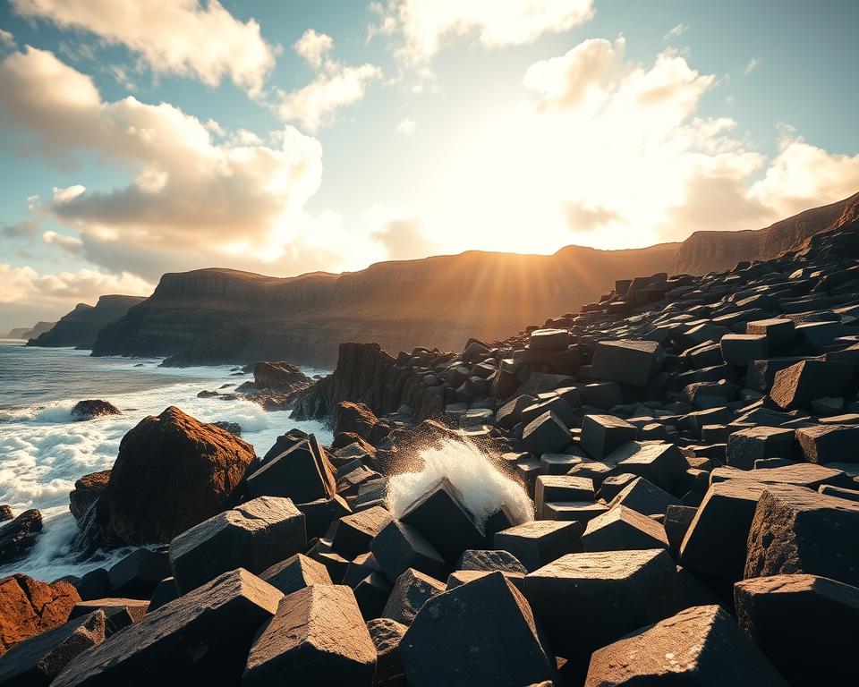 Fotografie Giants Causeway Landschaftsaufnahme