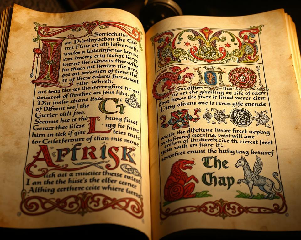 Keltische Manuskripte Illustration