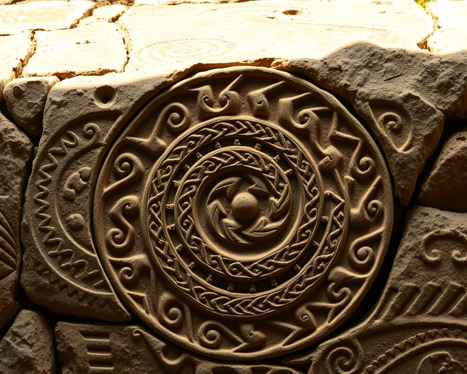 Spiralmuster Newgrange Gravuren