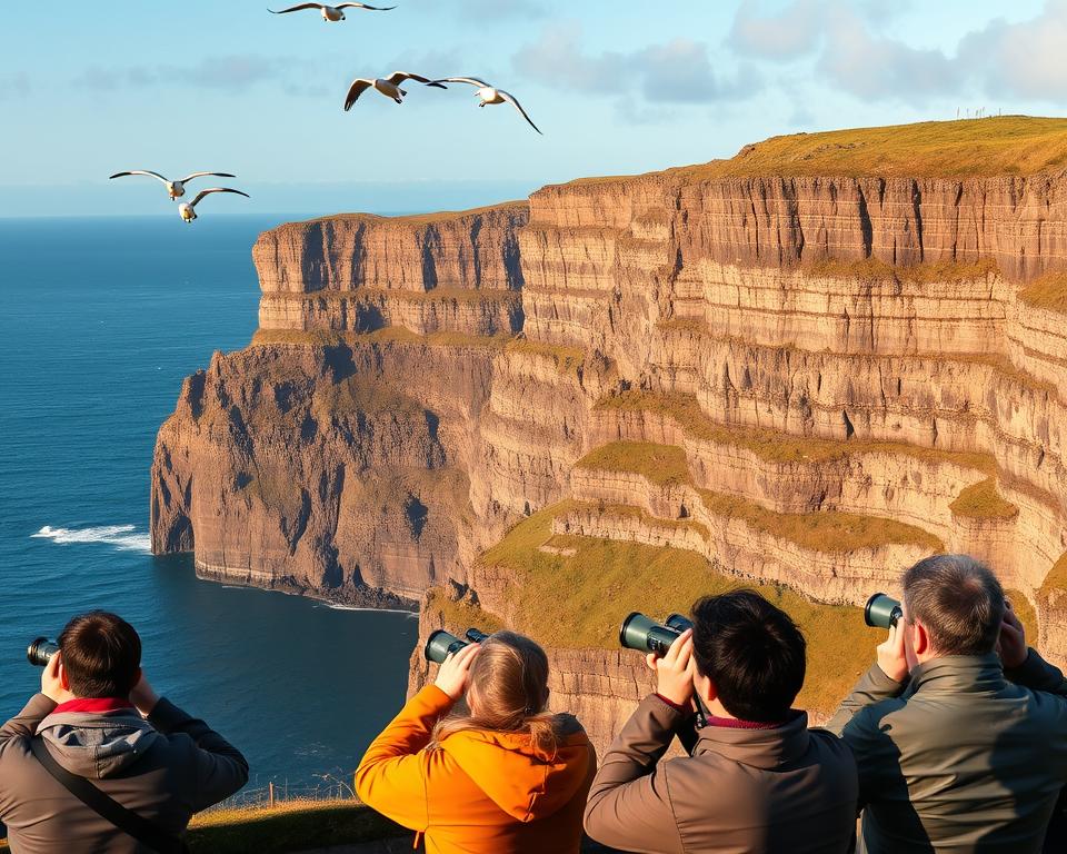 Vogelbeobachtung an den Cliffs of Moher
